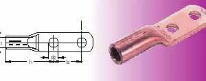 Copper Compression Cable Lug  According To DIN 46235  With 2 Palm Holes