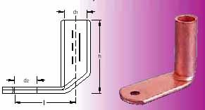 Copper Compression Cable Lug Type 90° According To DIN 46235