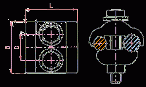 Al/Cu Bimetallic PG Clamp with 2 Bolts – According to DIN Standard